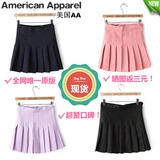 American apparel春夏新款欧美显瘦高腰半身裙百褶裙AA网球裙短裙