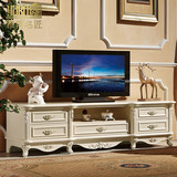 欧式电视柜法式卧室电视机柜子客厅视听现代简约白色烤漆斗柜实木