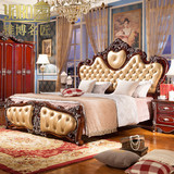 欧式新款雕花床双人床实18米现代简约橡木床田园床美式古典家具