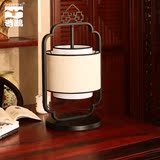 新中式铁艺台灯复古床头书桌装饰台灯创意布艺高档美式装饰灯