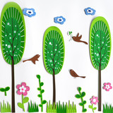 新款幼儿园教室环境布置装饰 儿童房泡沫绿化树小鸟EVA立体墙贴