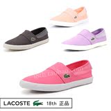 [18th正品现货]香港代购Lacoste法国鳄鱼 一脚蹬帆布女鞋