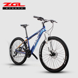 ZGL碳纤维山地车自行车禧玛诺27速变速油碟刹学生单车烈焰3.0