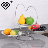 304不锈钢果篮 创意三层水果盘糖果糕点饼干盘客厅居家用品收纳架