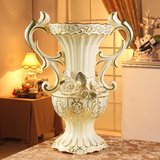 落地大号花瓶欧式陶瓷 装饰工艺品摆件客厅插花创意手工复古花器