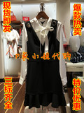 R家韩国代购16秋新款黑色修身百搭时尚V领背带连衣裙 PROW63783Q