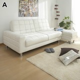 日式简约多功能皮艺沙发床 脚踏收纳时尚小户型沙发床 折叠沙发床