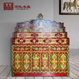 藏式彩绘佛龛供神台实木佛堂藏柜中式古典佛柜供桌立式落地神位台
