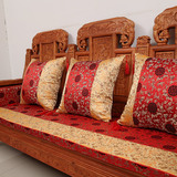 红木沙发坐垫中式实木沙发垫海绵加厚仿古典罗汉床垫子五件套定做