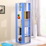 木质书架置物架儿童书柜大容量柜子旋转书架落地书架CD架宜家定制