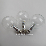 G95清光透明5W三叉LED灯泡E27正暖白低碳省电节能龙珠泡球泡光源