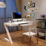 现代简约钢化玻璃电脑桌台式家用办公书桌写字台学习桌Z字型组合