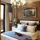 新中式床 软包布艺床 别墅样板房家具定制 新古典后现代家具简约