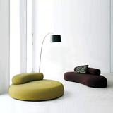 简约现代创意个性设计师沙发 商场服装店圆形弧形懒人沙发休息凳
