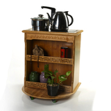 竹制移动带轮茶车柜实木多功能泡茶桌电磁炉茶台茶盘配件茶几特价
