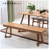 北欧全实木长凳日式创意床尾凳橡木餐馆餐椅咖啡凳子休闲凳换鞋凳