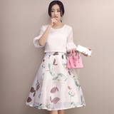 2016春装新款套装两件套短裙子韩版显瘦连衣裙女