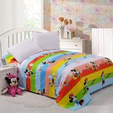 床单单件纯棉斜纹米奇老鼠单人双人卡通儿童床单被罩枕套学生宿舍