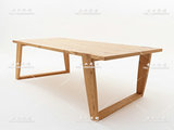 北欧宜家实木餐桌办公桌复古电脑桌椅组合简约原木书桌长会议桌子