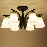 欧式美式LED吸顶灯铁艺术复古客厅卧室餐厅灯现代简约大气吊灯具
