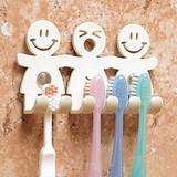 韩国创意吸壁式牙刷架 卡通花型吸盘式情侣牙刷挂架刷牙架收纳架