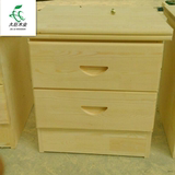 企业厂家直销原木柜子收纳柜储物柜2抽屉松木实木床头柜批发定做