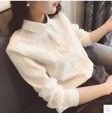 ZARA代购正品女装2016夏装韩版新款气质寸衫长袖衬衣打底白衬衫