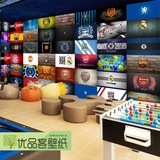 3D世界杯无缝大型壁画酒店KTV主题房酒吧健身房足球立体壁纸墙纸