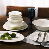 景德镇高档骨瓷餐具套装家用骨质瓷中式碗盘套装白色创意餐具