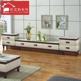 现代简约欧式实木小户型大理石茶几电视柜套装组合客厅成套家具