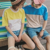 情侣装夏装2016新款 韩版中袖男女韩国宽松学生短袖上衣T恤班服潮
