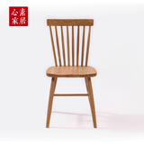 宜家餐椅欧式北欧实木温莎椅  时尚简约现代椅子美式乡村餐椅凳子