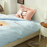 纯棉儿童床单三件套1.2m公主卡通被套1.5米床套件 幼儿园床上用品