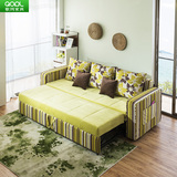 折叠多功能收纳沙发床 小户型可拆洗布艺双人沙发床