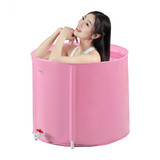 T6K便携成人充气浴缸浴盆保暖式可折叠双人加厚洗澡盆沐浴桶塑料