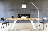 北欧简约现代实木餐厅家具 创意小户型餐桌椅子组合6人长方形