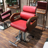新款复古实木系美发椅子 豪华剪发椅子 高档理发椅子 欧式美发椅