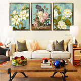 简约北欧花卉装饰画客厅有框画沙发背景挂画卧室床头画布艺画墙画