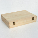 创意收纳盒实木收纳箱长方形储物盒翻盖整理木箱证件木盒礼品盒