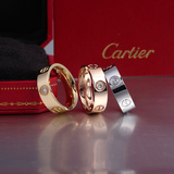 Cartier戒指玫瑰金18k香港代购正品男女情侣love对戒螺丝结婚指环
