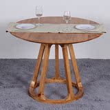 实木现代中式大圆桌饭桌咖啡桌创意休闲圆形宜家餐桌洽谈桌会议桌