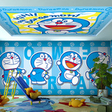 3D卡通哆啦A梦叮当猫环保大型壁画儿童房卧室墙纸壁纸背景墙布