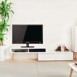 电视柜小户型北欧简欧简约可伸缩卧室茶几组合组装电视机柜实木色