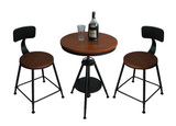 实木阳台桌椅三件套组合宜家铁艺休闲漫咖啡简约现代创意户外露台