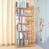 组合书架置物架竹现代简约简易落地储物柜实木收纳架创意书柜特价