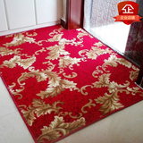 红色玄关入户地毯瑜伽毯茶几地垫卫浴门垫防滑可定制圆形特价包邮
