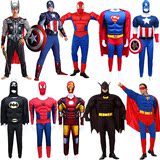 肌肉蝙蝠蜘蛛侠衣服肌肉美国队长超人服装雷神钢铁侠表演出服装