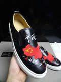 2016支持国货爱国者大白鞋上市了内外全牛皮3D电绣Logo乐福男士鞋