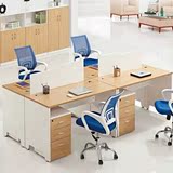 武汉办公家具简易4人组合工作位定制时尚简约职员办公桌椅