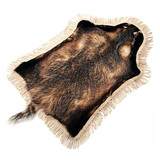 单片单个冬季毛绒真皮狼皮獾皮汽车坐垫羊皮座垫